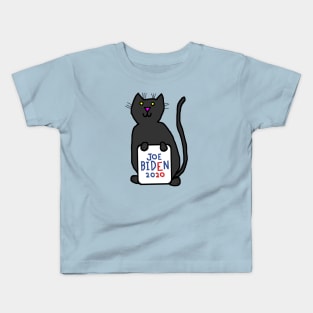 Cute Cat with Joe Biden 2020 Sign Kids T-Shirt